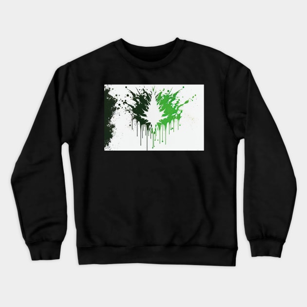 The Leaf Splatter - Environmentally Friendly Crewneck Sweatshirt by JoeBurgett